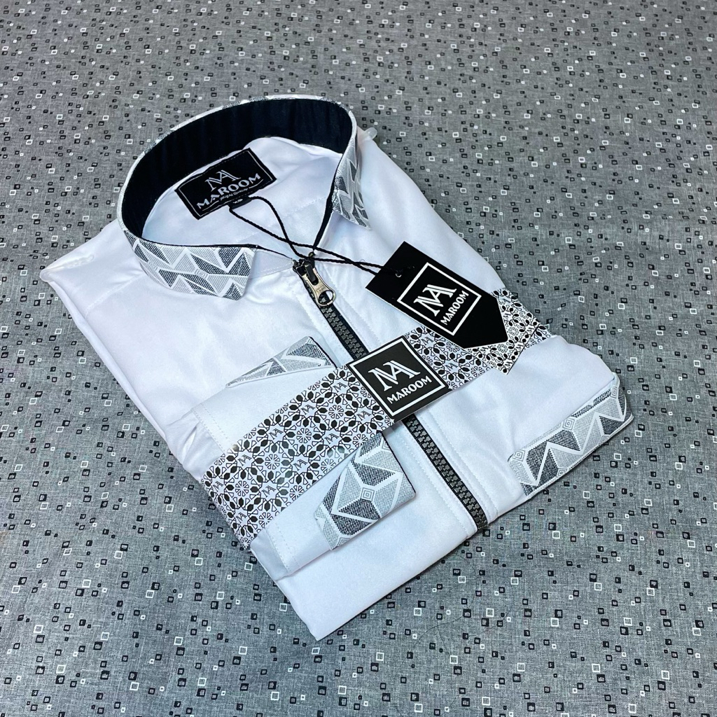 Gamis Putih Maroom Minsed Gamis Pria Maroom, Gamis Pria Dewasa/Remaja, Jubah Pria Maroom, JubahPria 