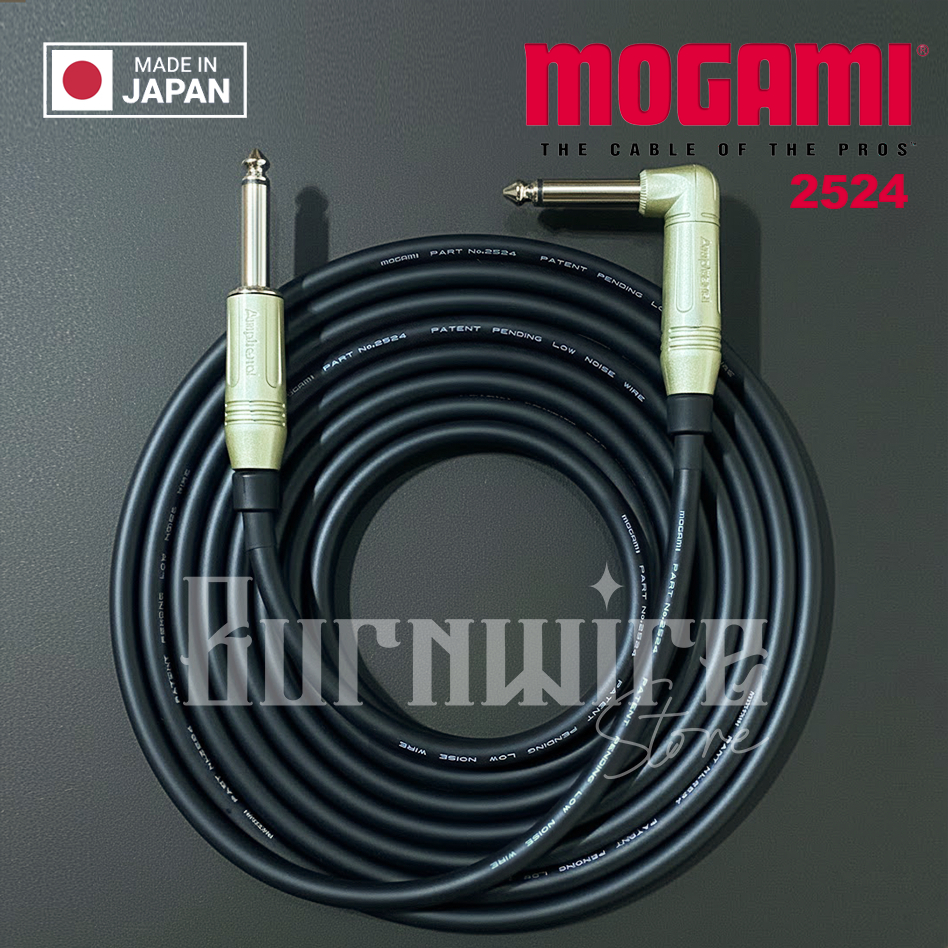 Kabel Instrument Gitar MOGAMI 2524 + AMPHENOL L to Straight