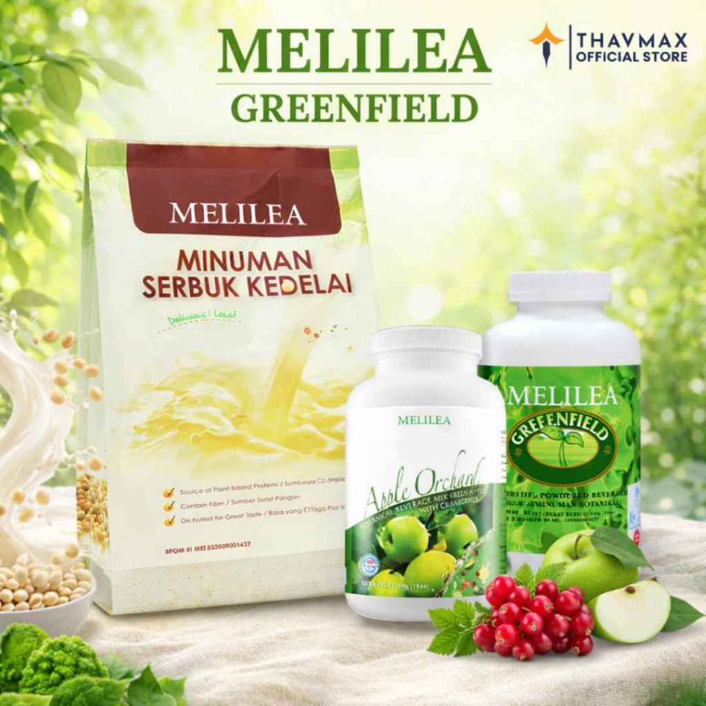PAKET HEMAT MELILEA MELILEA Sehat Optimal GFO, Apple Orchard, Soya Paket Nutrisi Detoks & Pencernaan