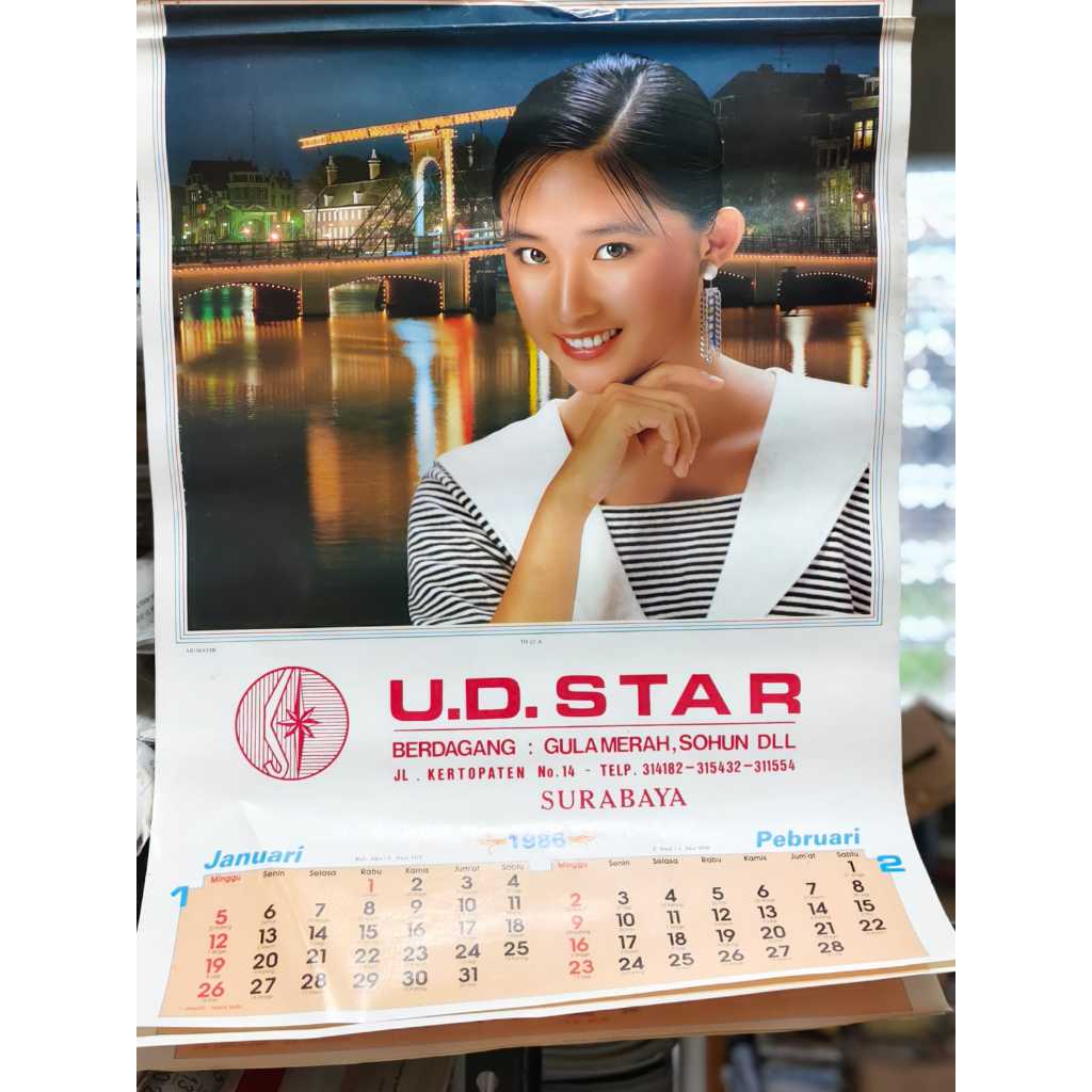 KALENDER LAMA KALENDER JADULKALENDER TAHUN 1986 1994 ANGGREK BLITAR UD STAR SURABAYA MATAHARI SAKTI