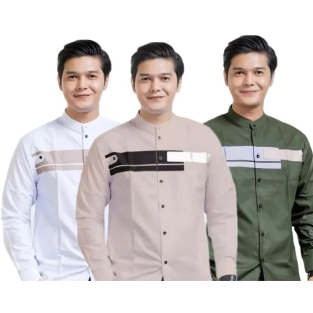 Baju Koko Jordan Pria Dewasa - Kemeja Pria Kekinian - Kemeja Koko Motif Jordan Dewasa - Baju Koko Pr