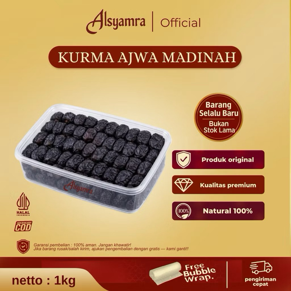 kurma ajwa madinah asli.. 1kg