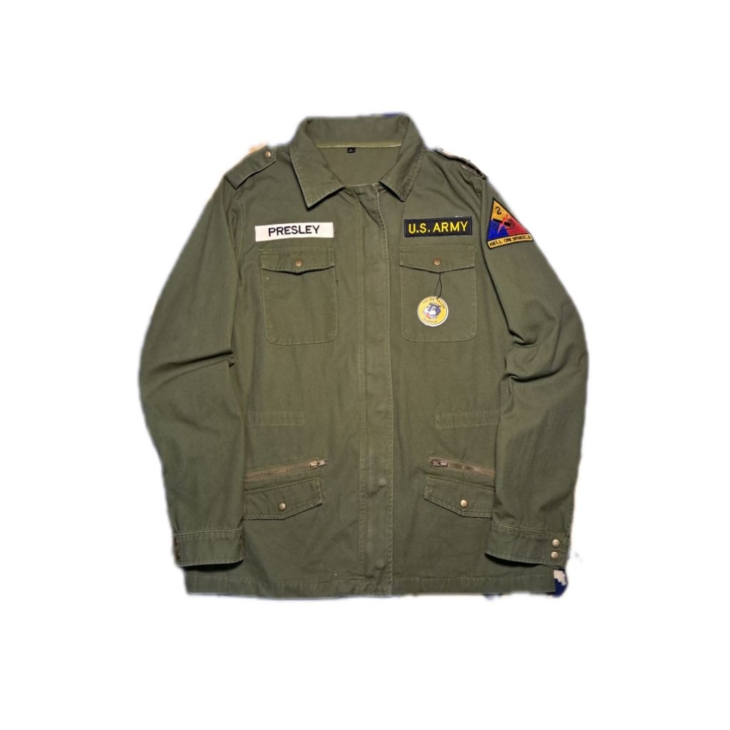 repro jacket us army m65 elvis presley 2nd armored division ww2 tangker