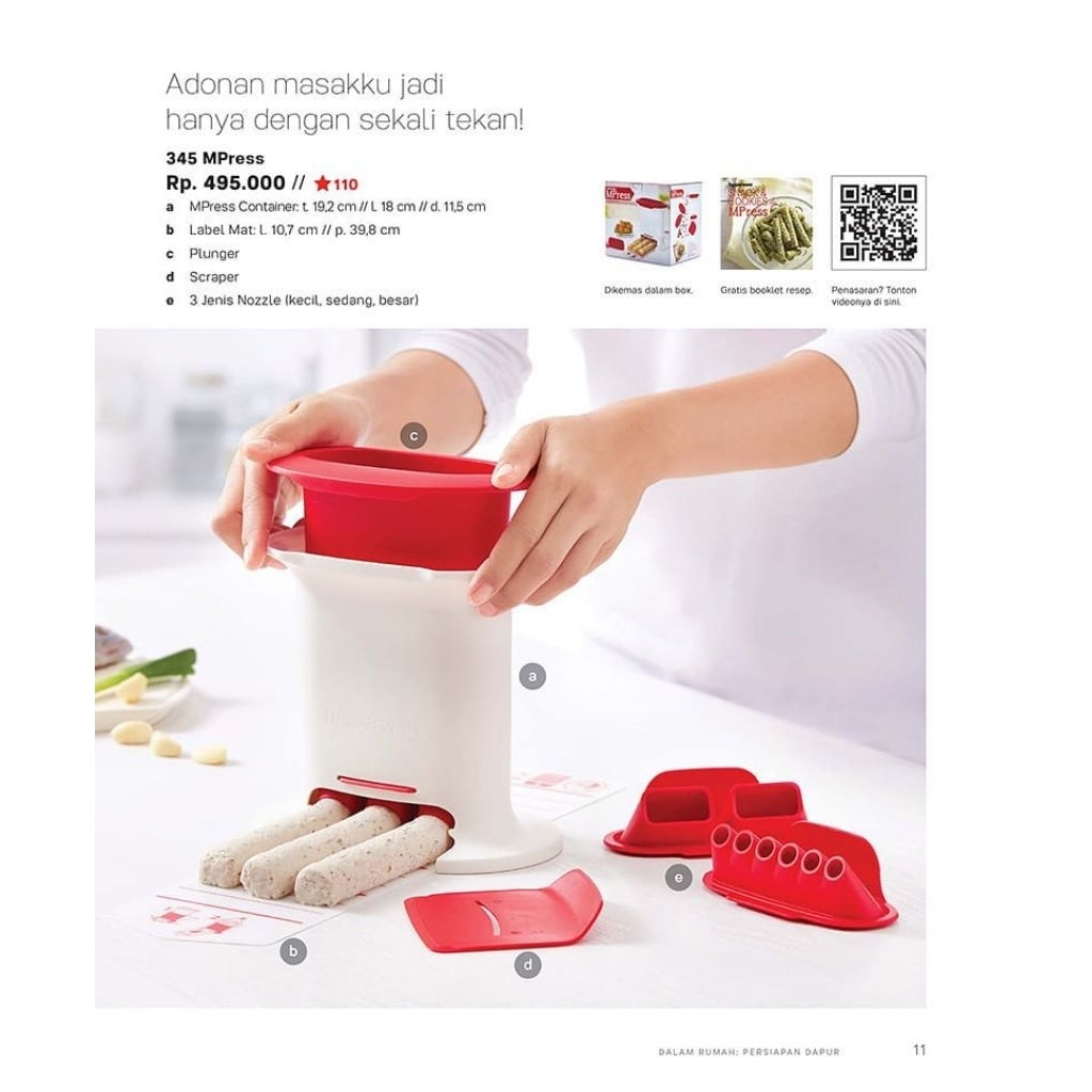 Mpress Tupperware / Alat Pencetak Kue Tupperware