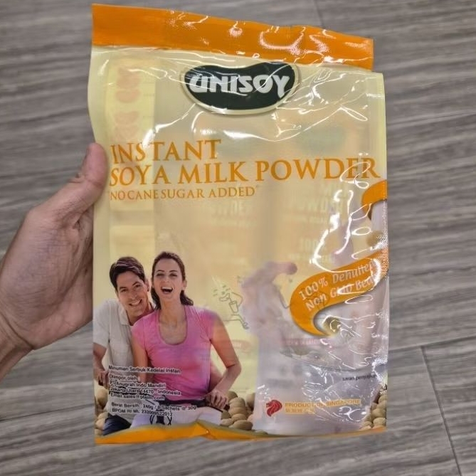 UNISOY SUGAR FREE Organic INSTANT SOYA MILK POWDER No Cane Sugar Added susu Kedelai IMPORT SINGAPORE