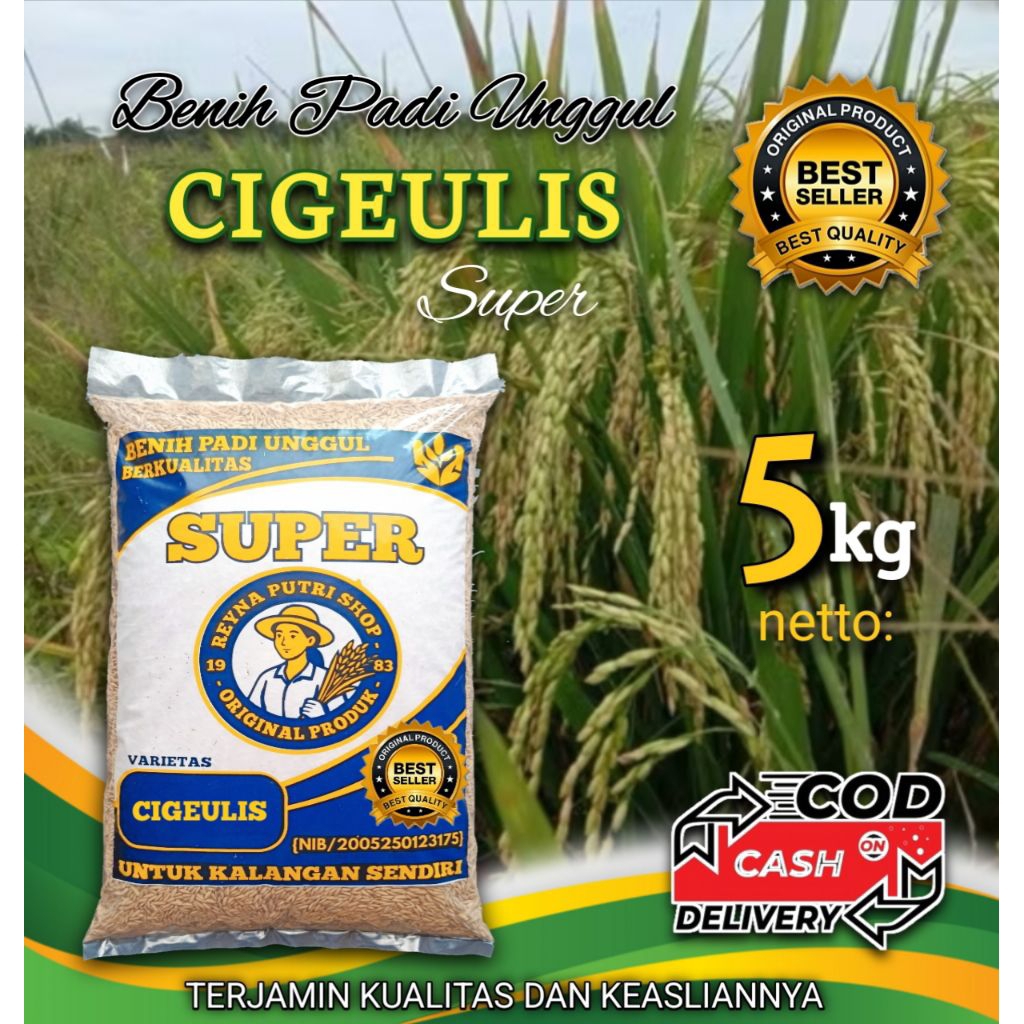 Benih padi cigeulis super unggul 5kg