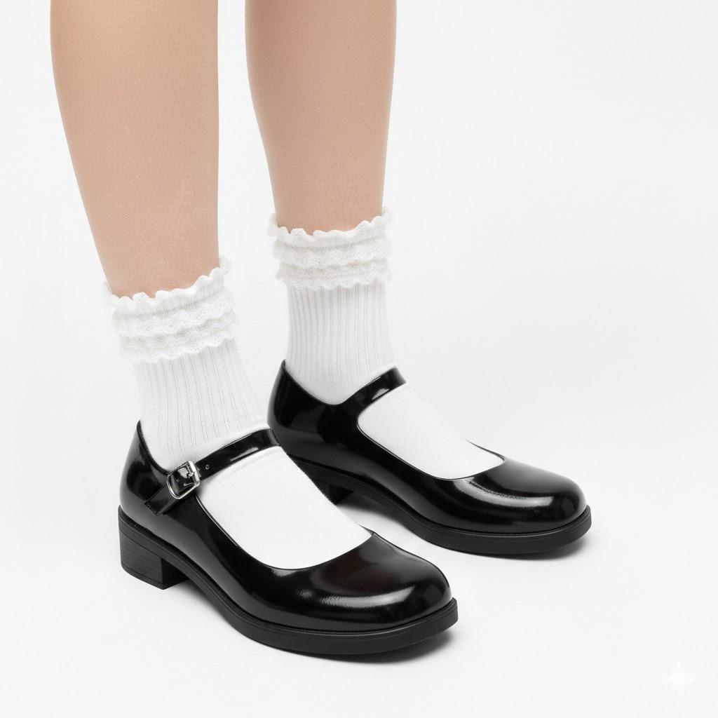 MOKAYA - Sepatu Jelly Hitam Platform Loafers Slip On Docmart Heels Hak Tahu Sandal Karet Glossy