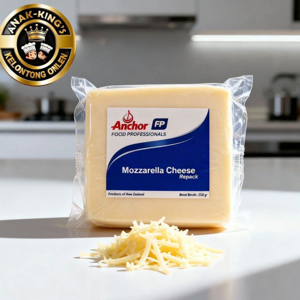 Keju Anchor 1 kg /900g/250g/200g/ mozzarella topping corndog pizza sphagetti frozen INSTAN
