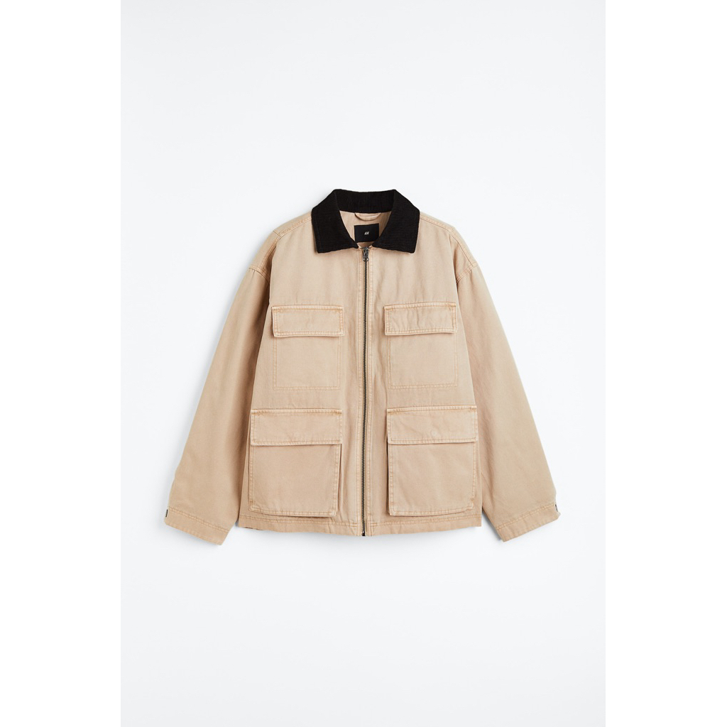 H&M Men Chore Regular Fit Utility Canvas Jacket