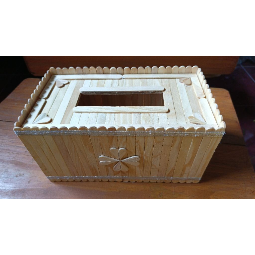 Kerajinan Kotak Tisu Panjang Stik es Krim