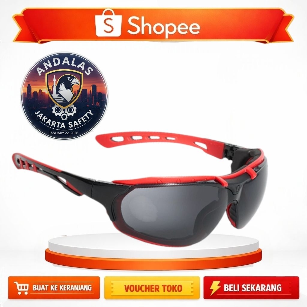 Kacamata Safety/Kacamata Red wing hitam/kacamata safety proyek