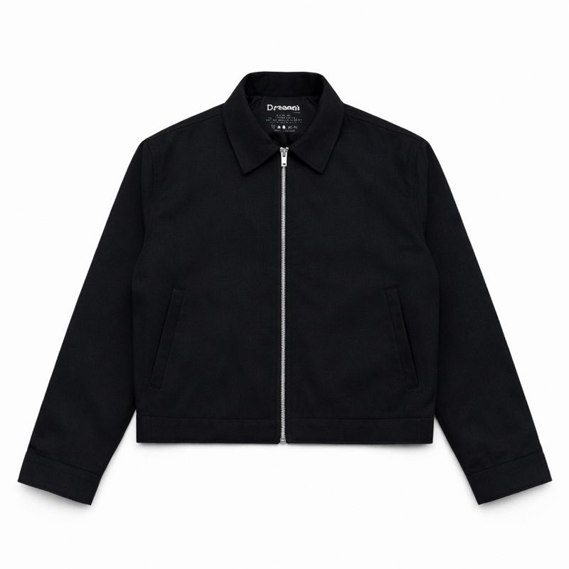 Dreeam - Work Jacket Boxy - "Vitune" - Jaket kerja Hitam Polos