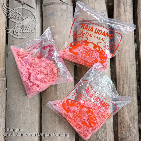 Raja Udang Merah 3 Bungkus Campuran Umpan Gacor Untuk Ikan Mas Lele Nila Mujair BFG Bule Fishing Gro