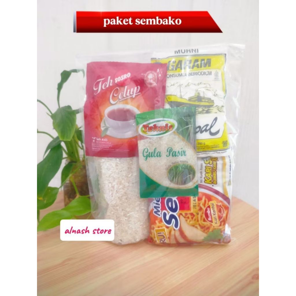 Paket Sembako Hemat Lengkap | Beras Gula Teh Garam Mie | Sembako Murah