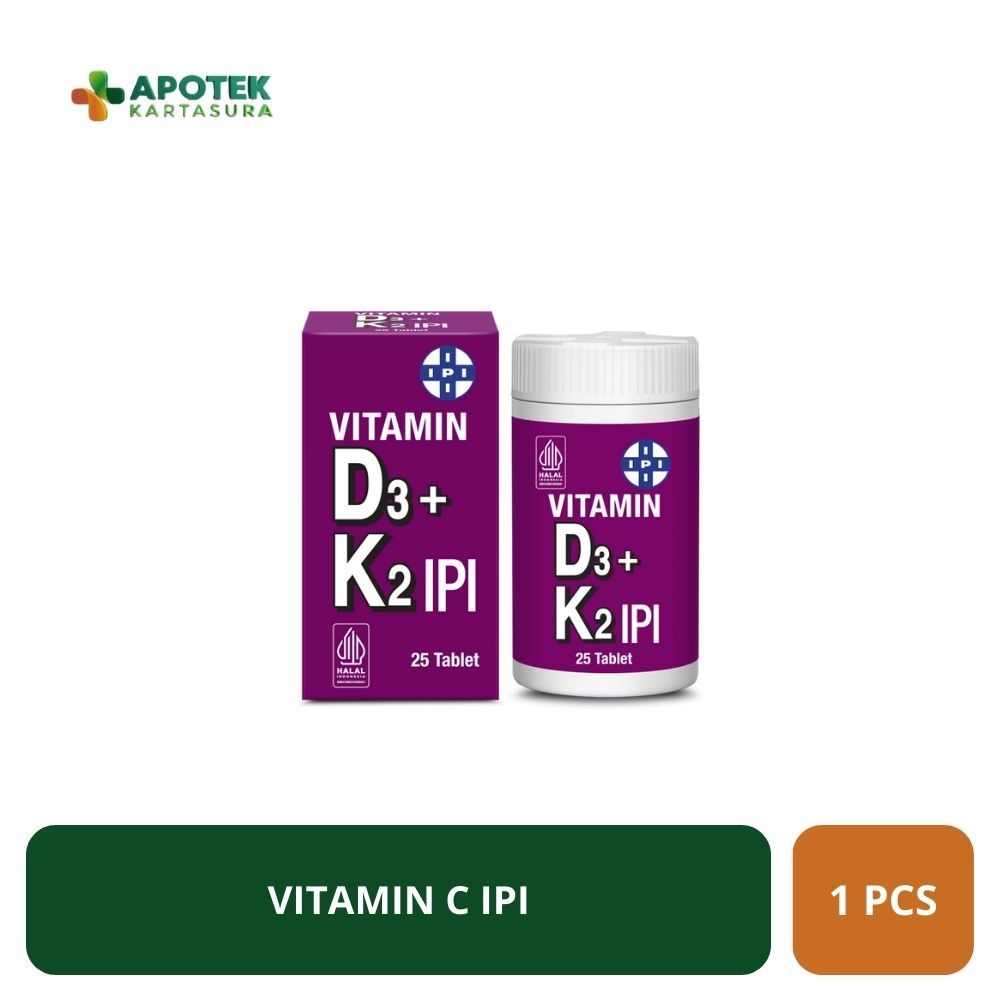 IPI Vitamin D3 + K2 25 Tablet - Suplemen Vitamin D3 dan K2