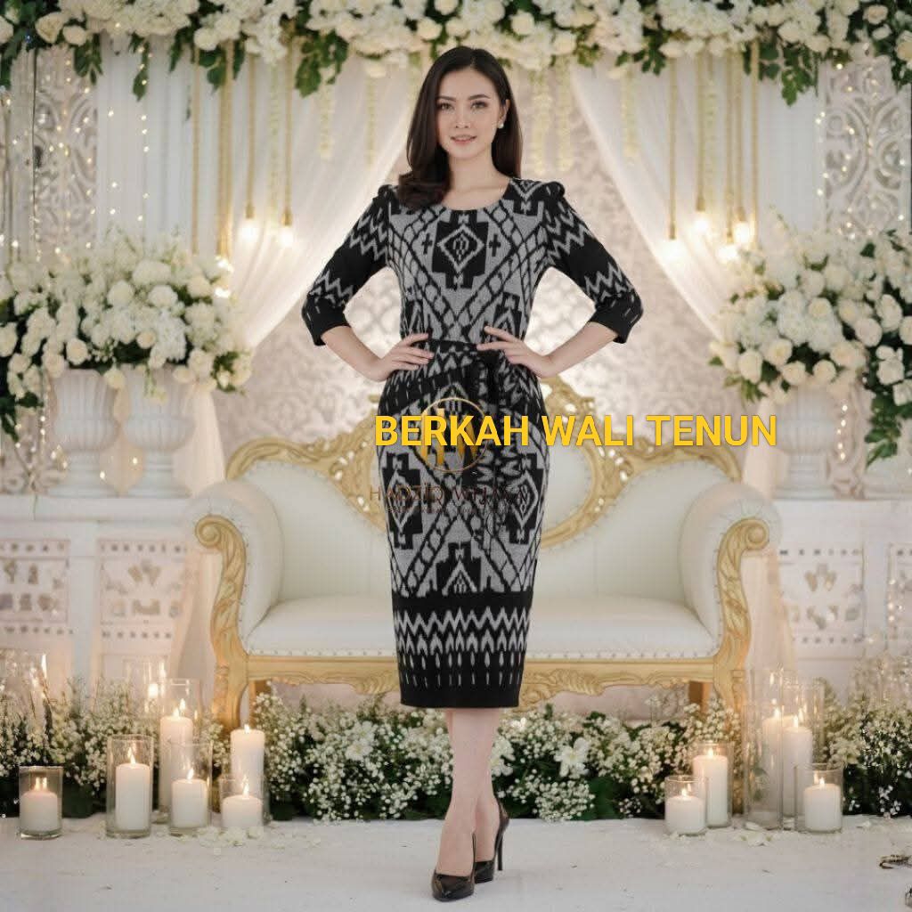 dres tenun Jepara model Calista tenun