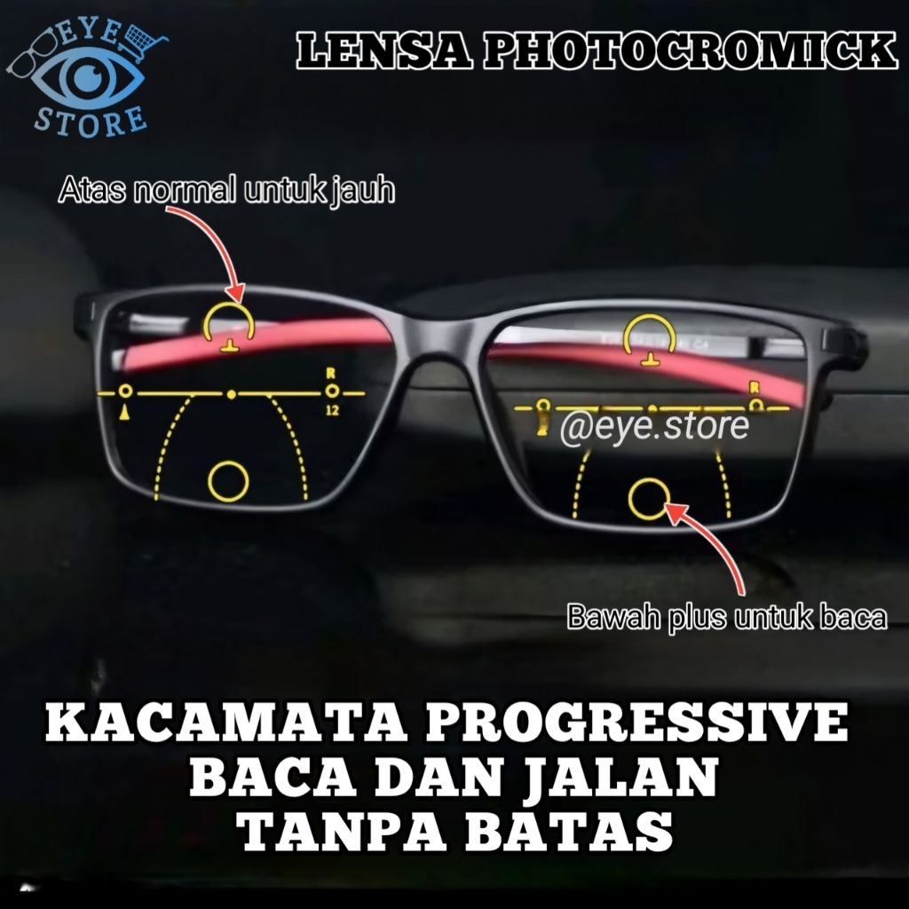 [COD] KACAMATA PROGRESSIVE PHOTOCHROMIC FREAM SPORTY 5837  UNTUK BACA DAN JALAN TANPA BATAS USIA 40-