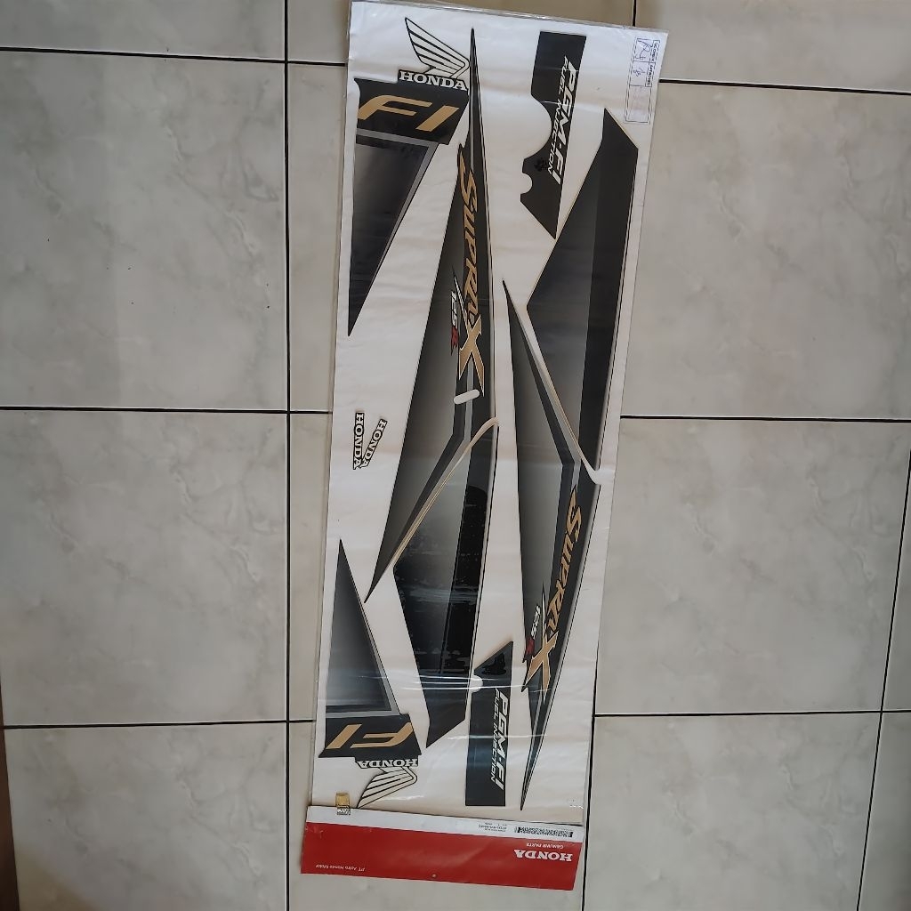 871X0KVLN50ZC Lis body/ striping / stiker Honda Supra X 125 PGM- F1 2009 Gorg Blue biru injeksi asli