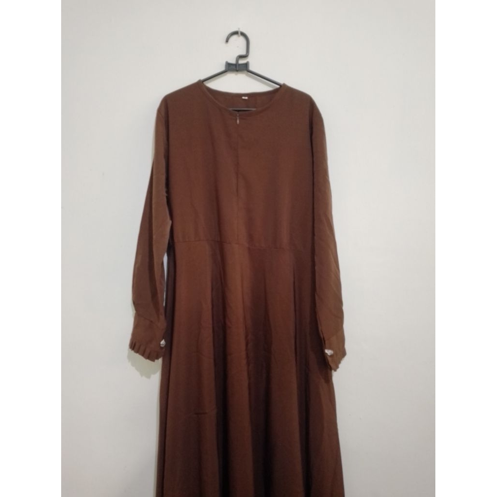 gamis polos coklat pramuka