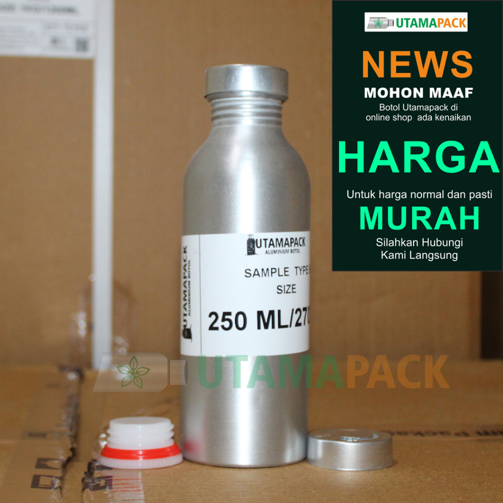 Botol Kaleng aluminium Bibit Parfum Baru 250 ML 250ml 250gram