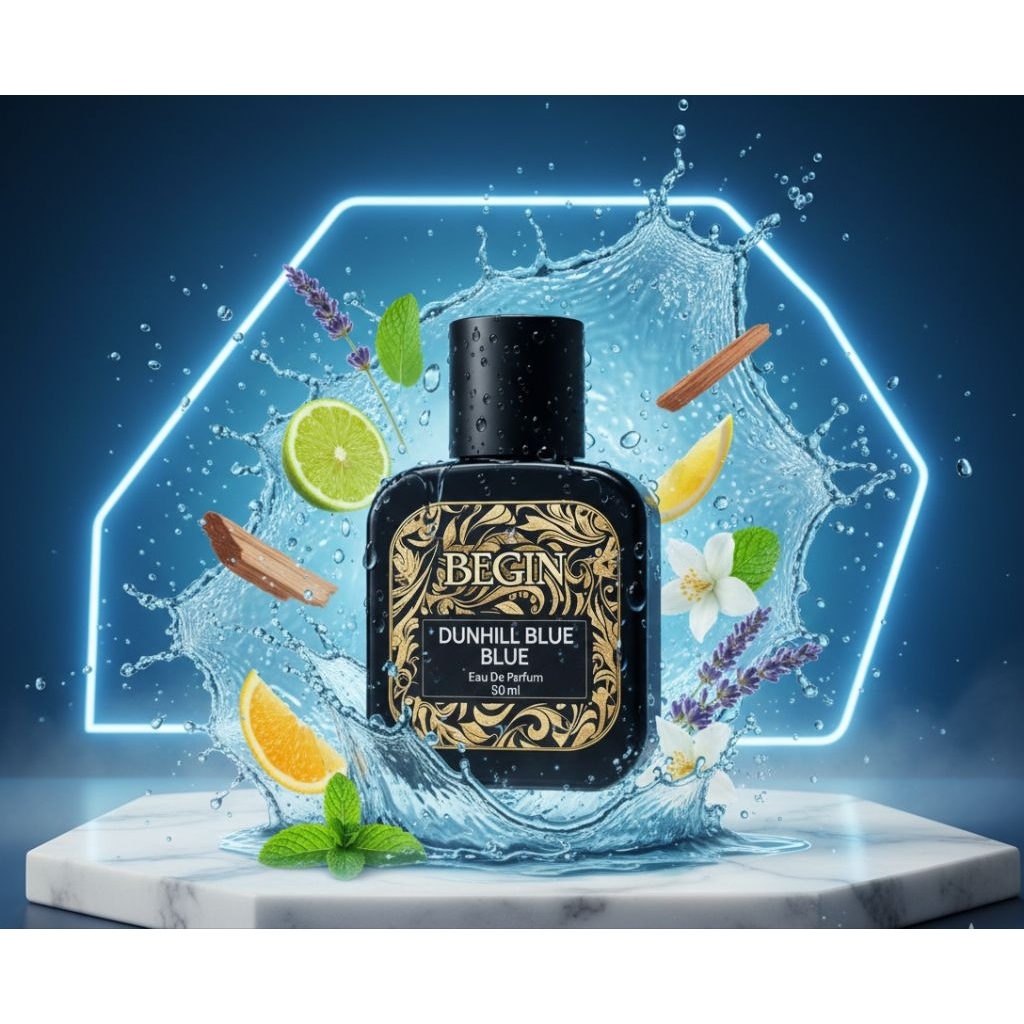 DUNHILL BLUE PARFUM 50ml | Parfum Pria Original Tahan Lama | Wangi Vanilla, Mint & Honey – Maskulin 