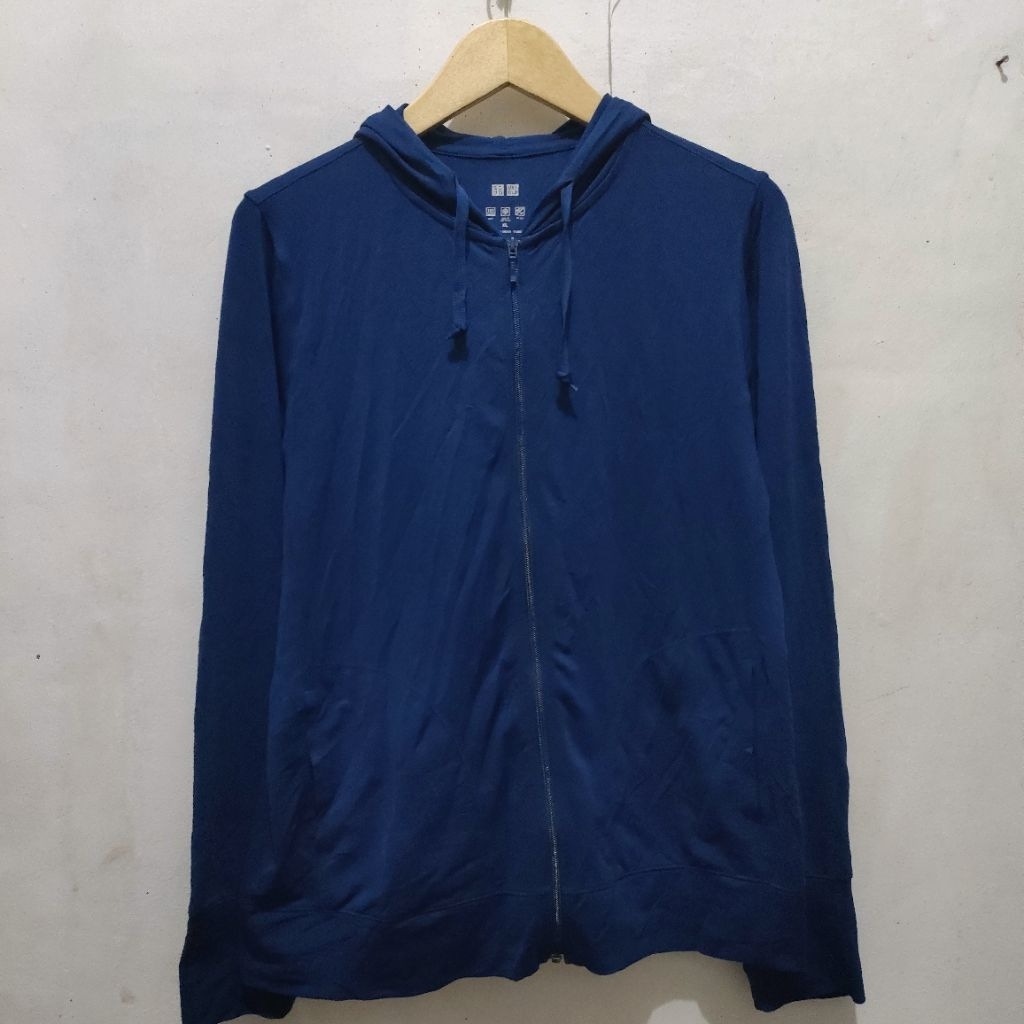 Uniqlo Airism Zipper Hoodie Navy