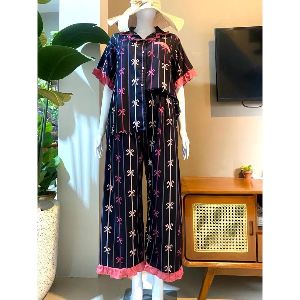 ARA SET RUFFLE LD 120, PIYAMA KOMBINASI JUMBO