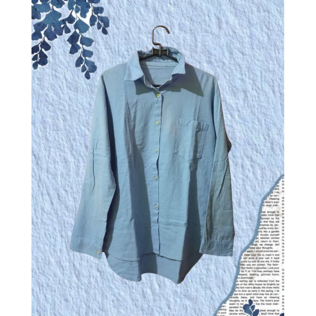 Kemeja soft blue