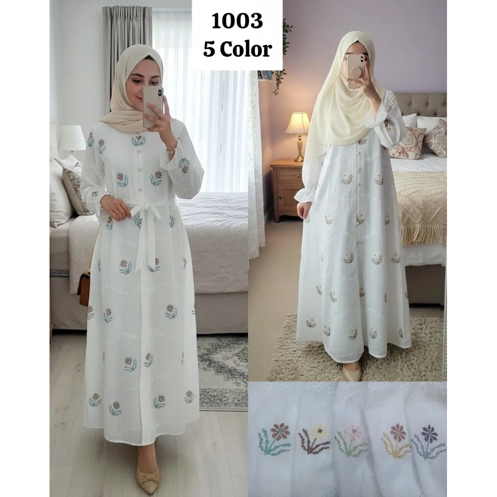 Reva Outer Long Tunik Katun bordir | Outer Long Tunik bordir