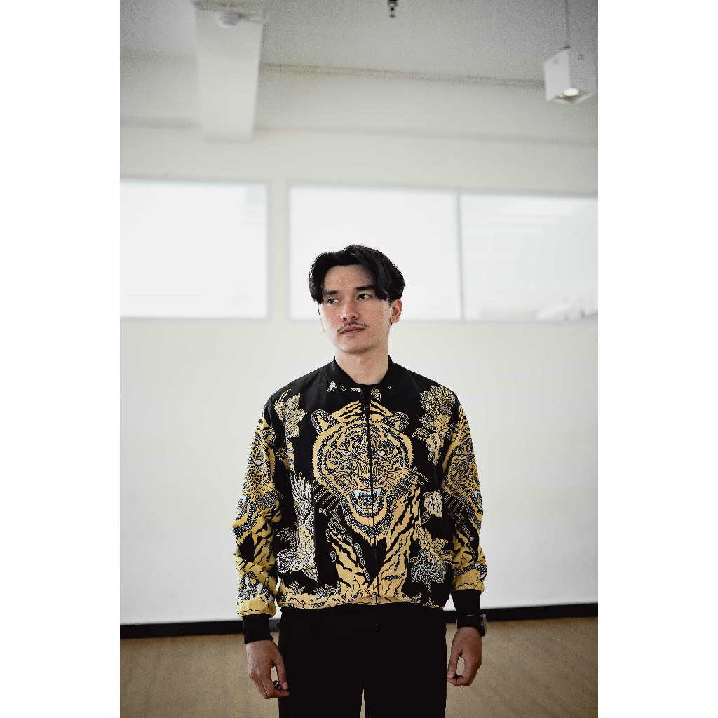Dasilva Batik Jaket Pria Kombinasi Primis  Exclusive motif Macan