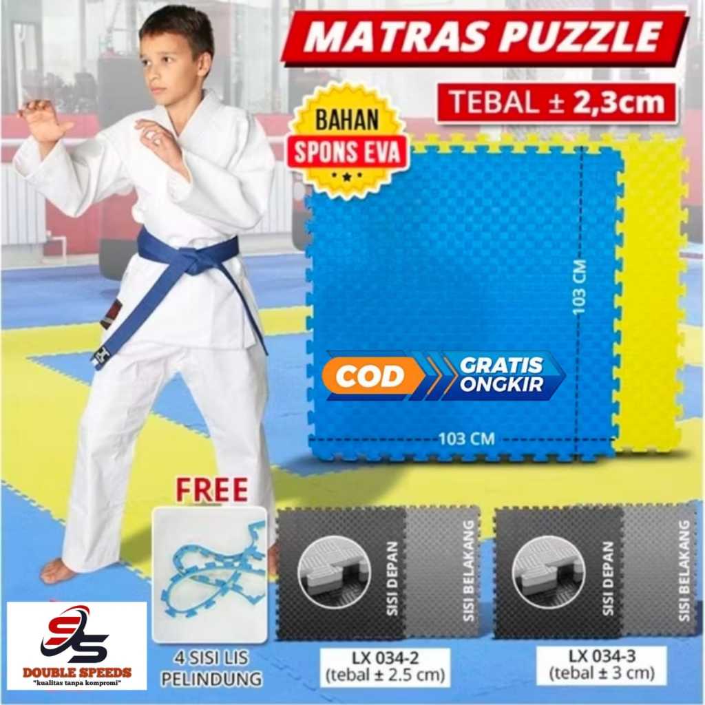 BISA COD matras 3cm matras evamat beladiri ukuran 103cm x 103cm matras karate tebal 3cm motif bolak-
