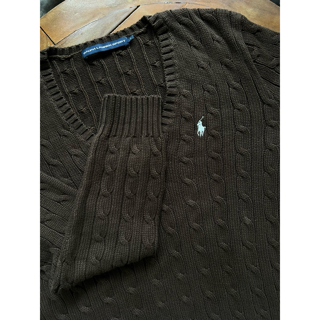 Cable Knit Ralph Lauren Brown