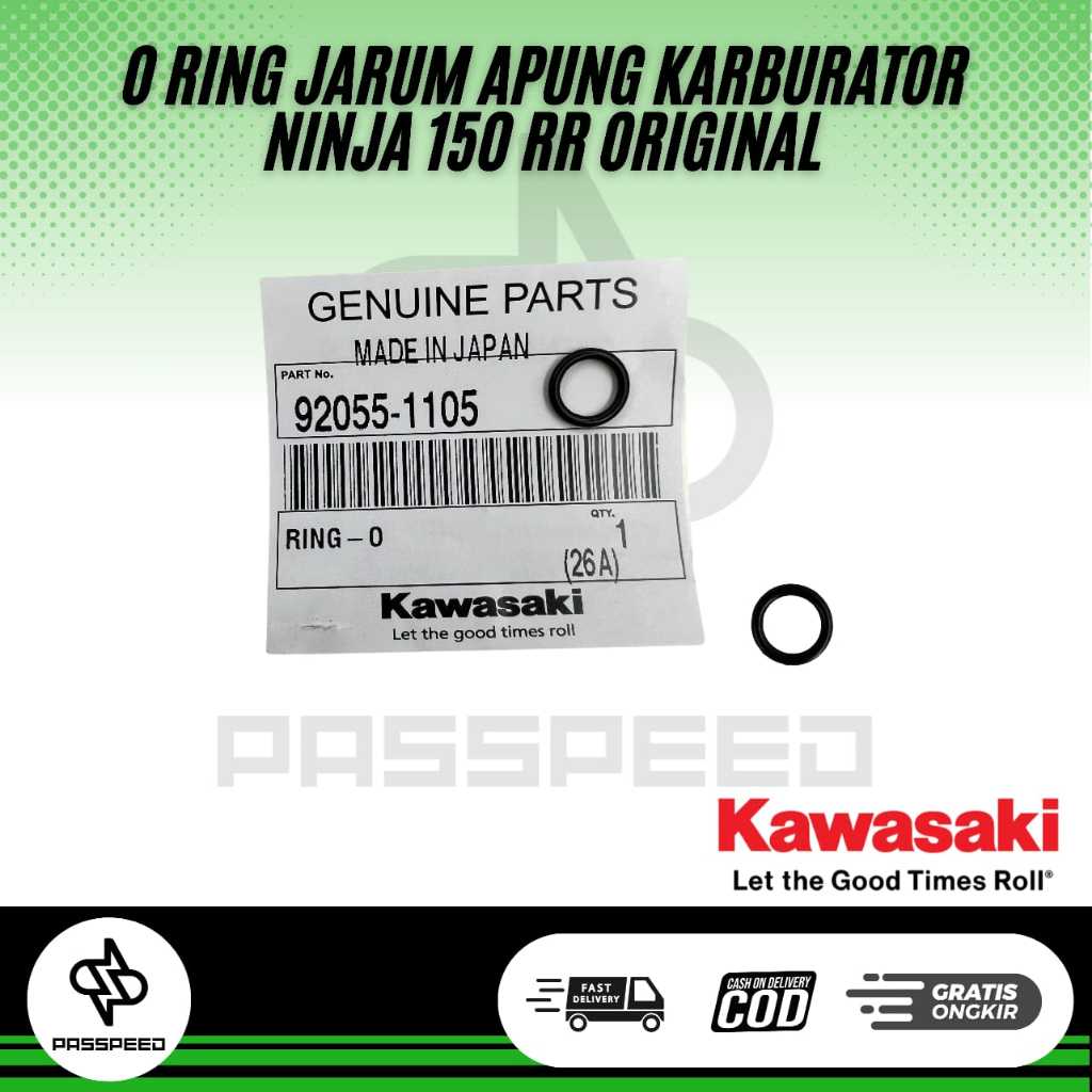 RING-O JARUM PELAMPUNG KARBURATOR ORING JARUM APUNG KARBU VM28 NINJA RR ORIGINAL KAWASAKI 92055-1105