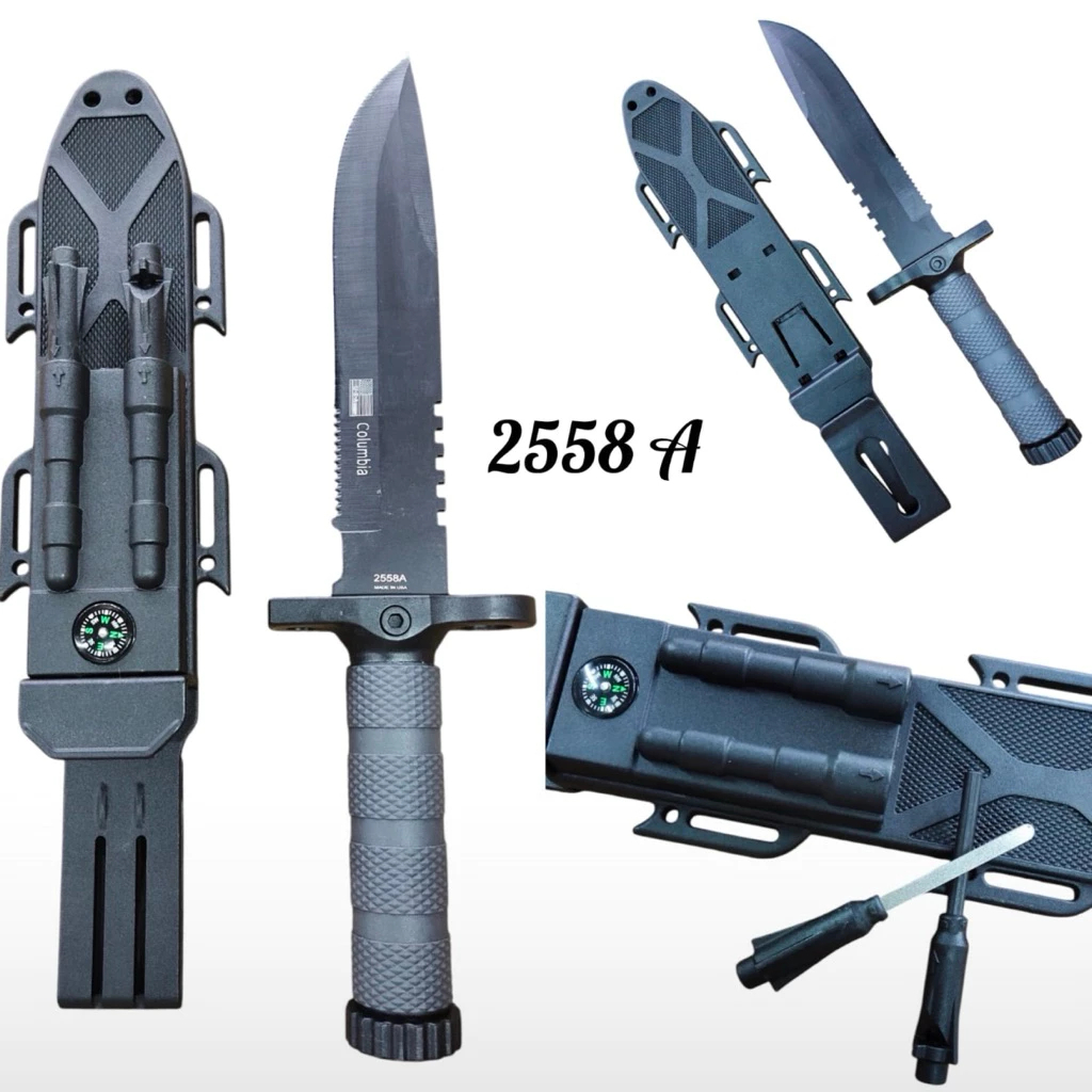 Pisau Survival Alam Liar Fitur Lengkap 2558A / Survival kit