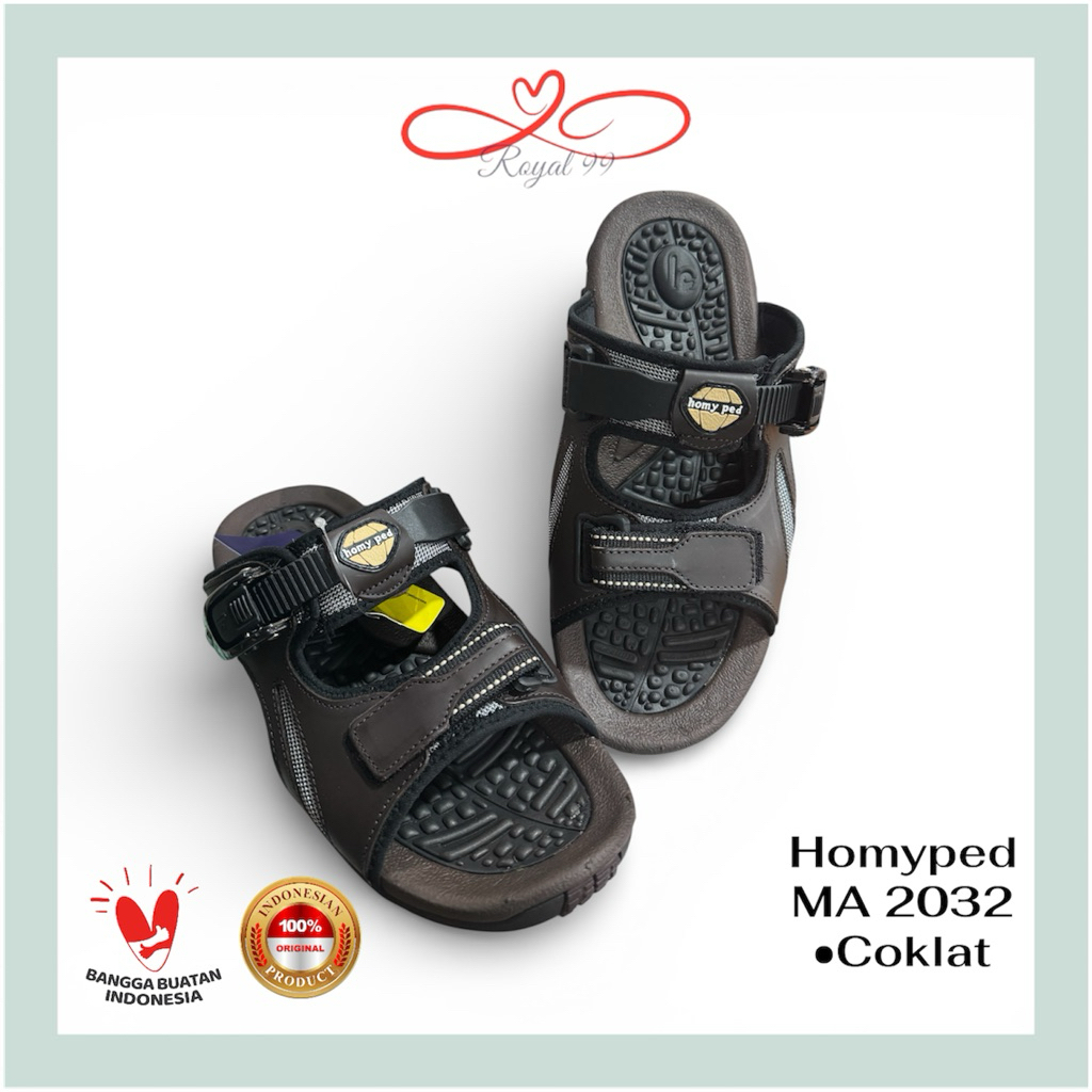 Sandal Gunung Homyped MA 2032 Kopi Sandal Pria Homyped Kulit