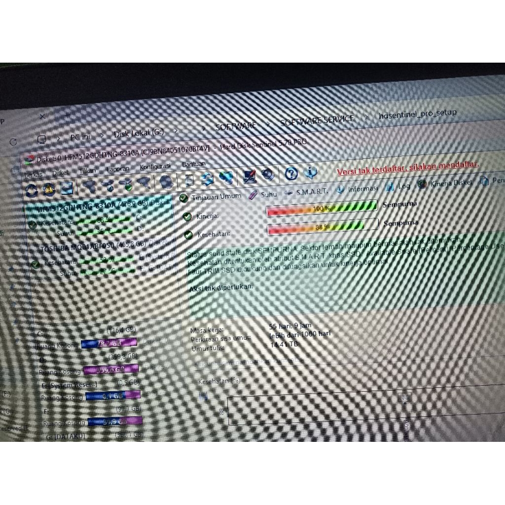 SSD M2 M.2 Sata 2242 512GB merk sky hynix normal