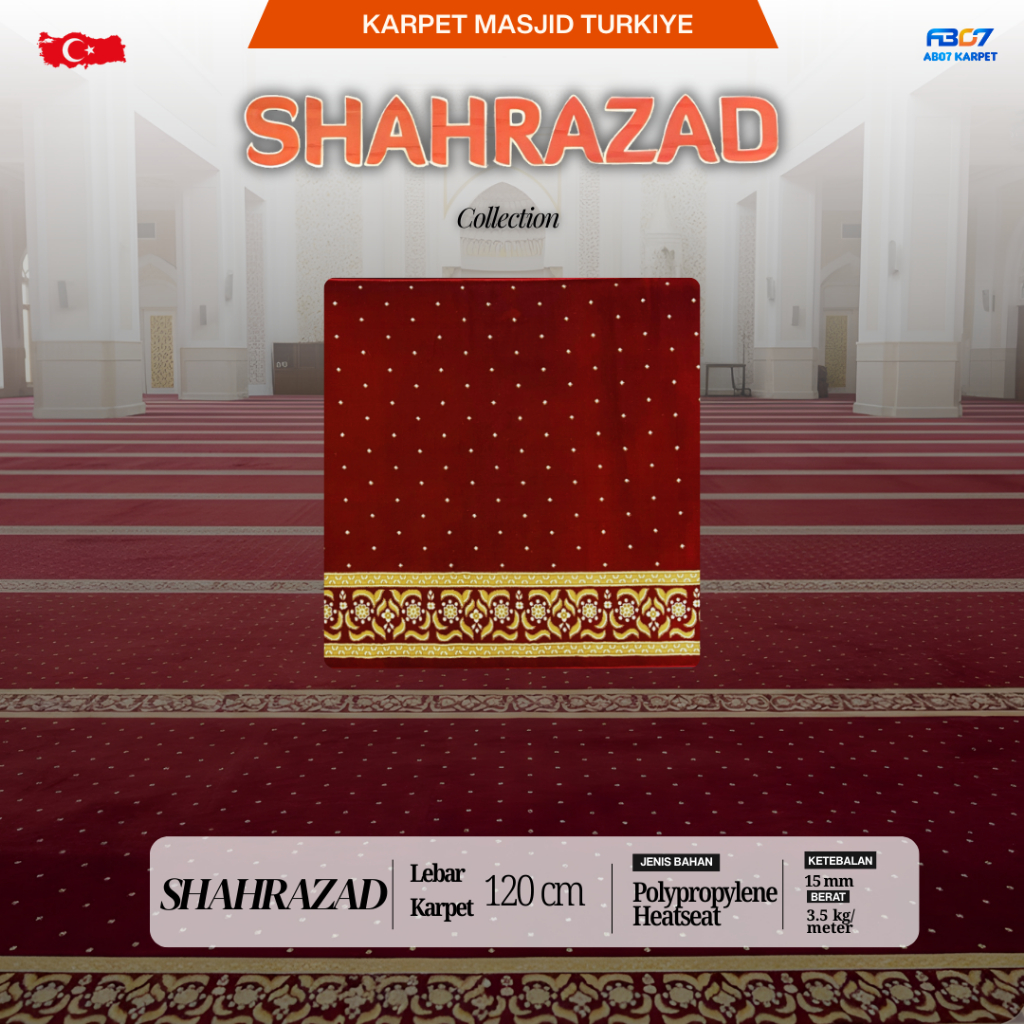 Karpet Masjid | Shahrazad | Kwalitas premium - Lebar 120 cm
