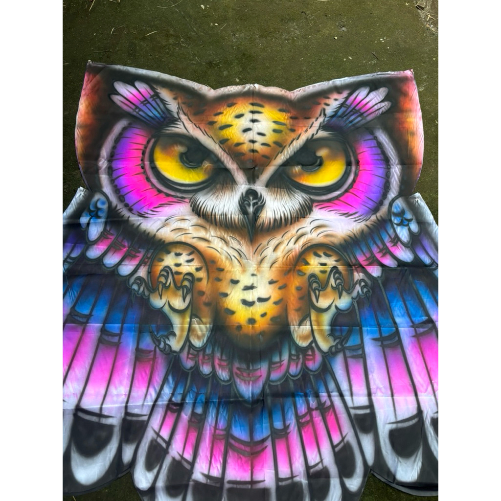 Kain Layangan Celepuk Airbrush A36 uk 150x175cm