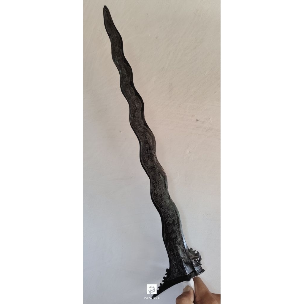 KERIS BALI LOMBOK LUK 13 PANJANG 48CM PAMOR UDANMAS
