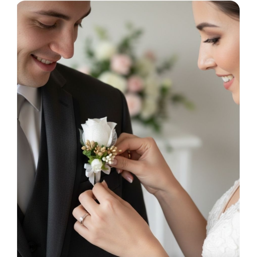 KORSASE BUNGA JAS PENGANTIN/MAHAR/BROS BUNGA MAWAR PUTIH