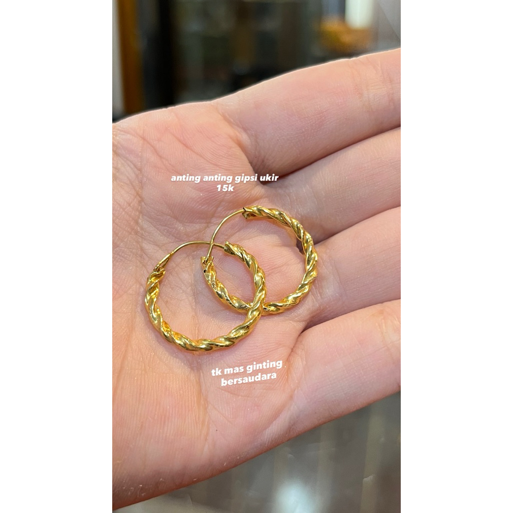 Anting Emas Gipsi Ukir 15k