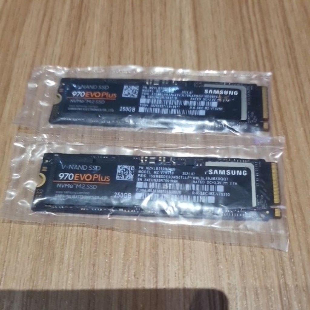 Nvme 970  Samsung Evo Plus 250GB Gen 4 second berkualitas