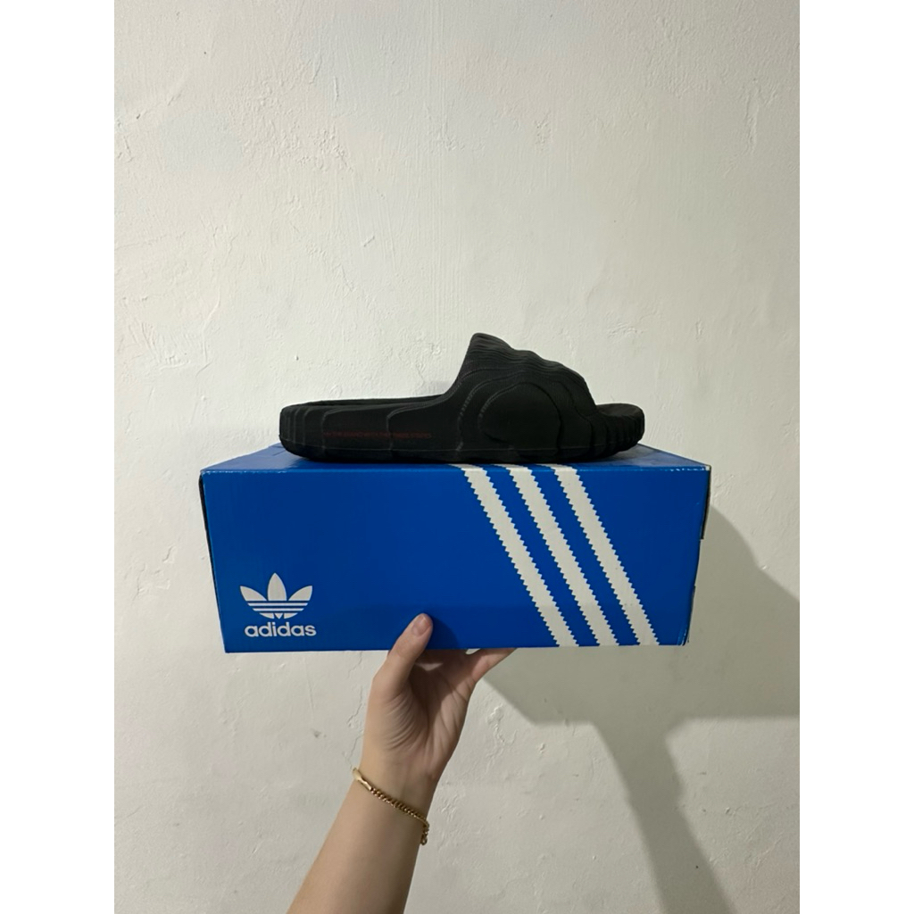 Adidas Adilette 22 Men’s Sandals - Core Black | Sendal Adidas Pria | Second like New | Adidas Origin