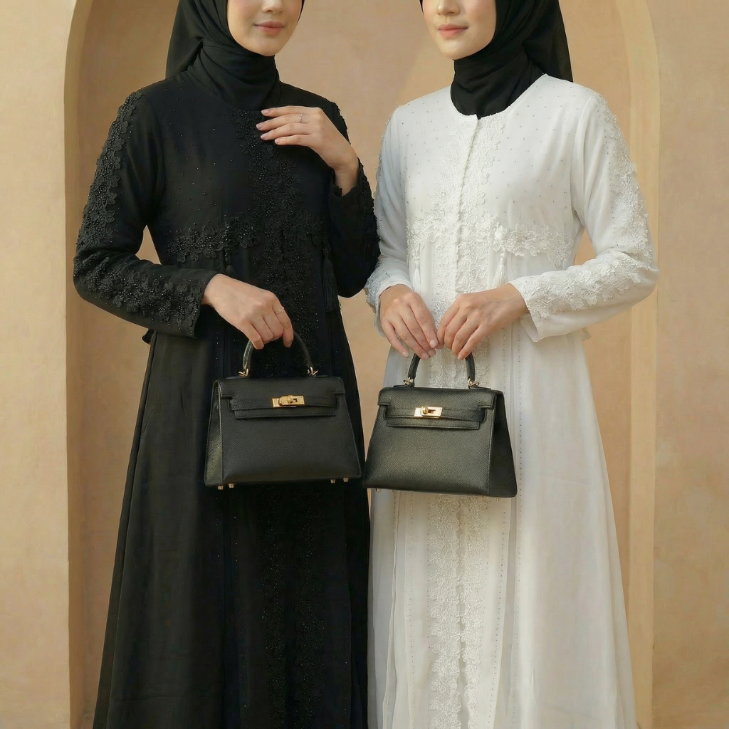 NC - Abaya Turkey Premium Ori Wolfis Gamis Renda Hitam Abaya Anak Perempuan Gamis Abaya Lebaran 407
