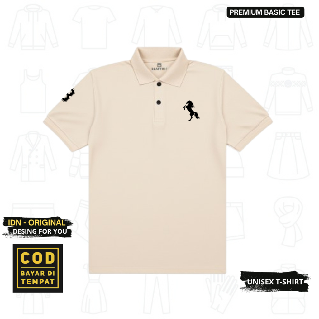 Kaos Polo Pria Kerah Lengan Pendek Bahan Lacoste Premium Distro - Baju Kaos Kerah Dewasa