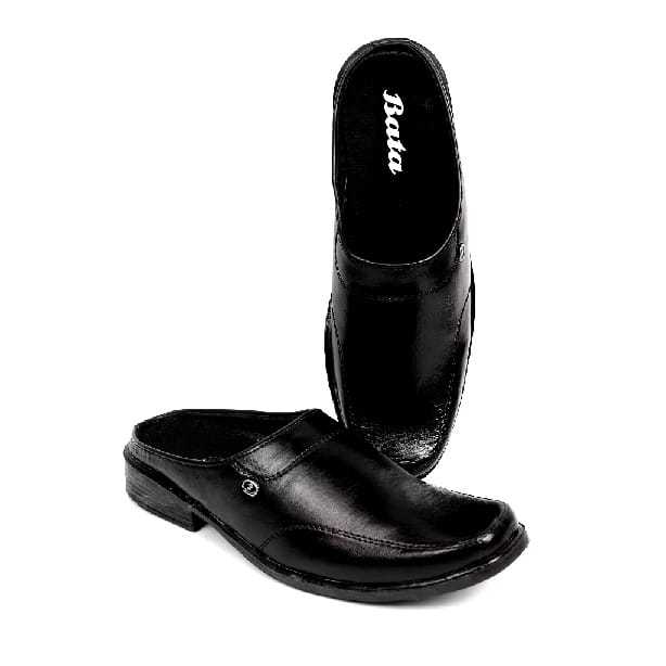 BATA Sandal Sepatu Slop Bustong Pria Kulit Suede Nobuk sintetis Lentur Casual Cowok Selop Terbaru