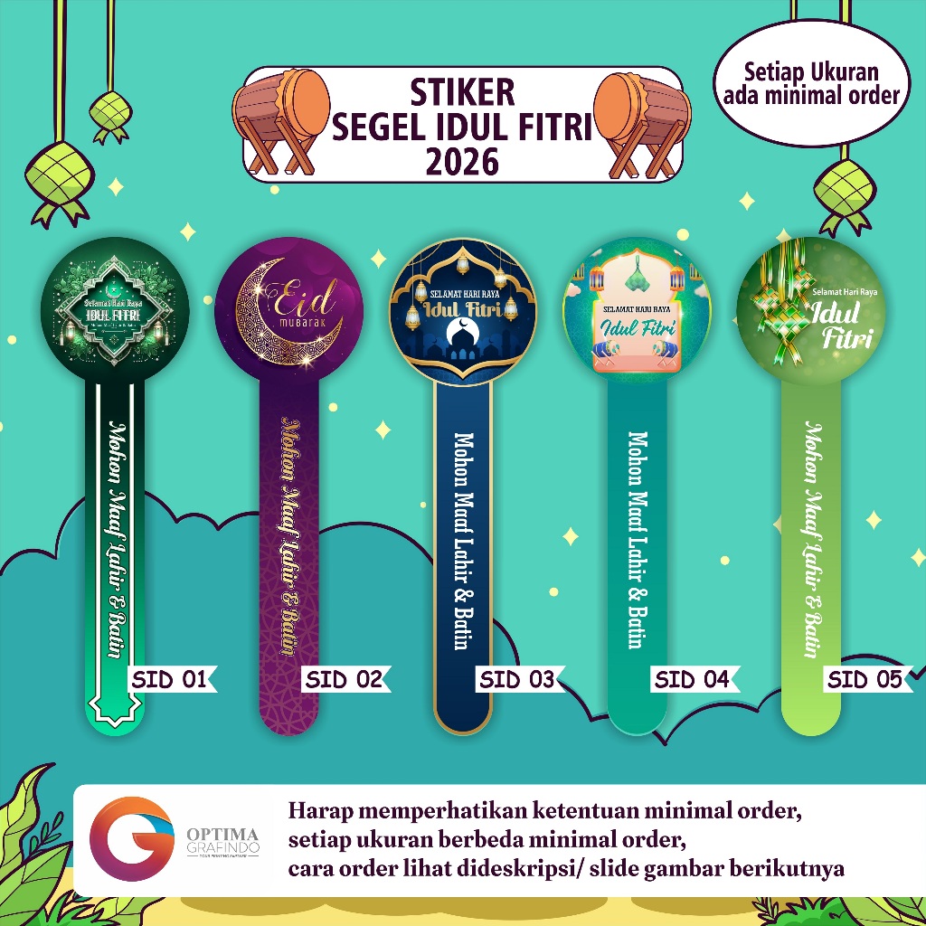 Stiker Segel Idul Fitri | Stiker Segel Toples | Stiker Segel Kemasan | Stiker Segel Botol | Stiker  