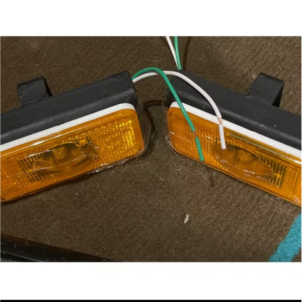 Lampu volvo 3D original lubang 1 siap pasang spion 12-24Volt