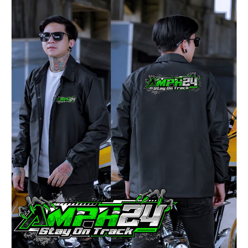 Jaket Coach Polos Pria Wanita Taslan ZN Premium Windbreaker Coach Jacket Basic Hitam M L 2XL