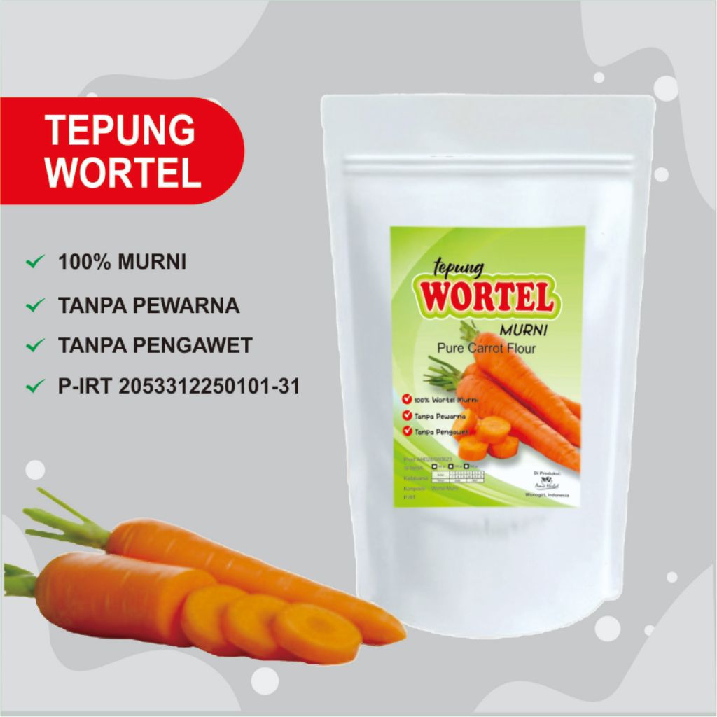 tepung wortel/serbuk bubuk wortel. 100 gram